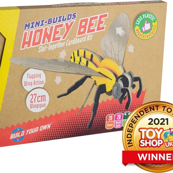 NEW DIY HONEY BEE MODEL Flapping Wing Eco Friendly Cardboard Craft Kit 3D Puzzle - Picture 4 of 16